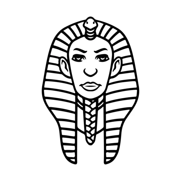 Fáraó Kleopátra Egyiptomi Kézzel Rajzolt Női Kéz Rajz Firka Vektor — Stock Vector