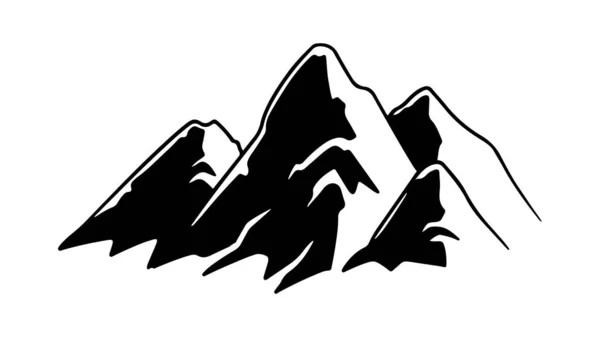 Dağ Ikonu Vektörü Illüstrasyon Silueti Logosu Bir Dağın Basitleştirilmiş Ana — Stok Vektör