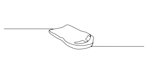 Une Seule Ligne Continue Glissière Eau Isolée Sur Fond Blanc — Image vectorielle
