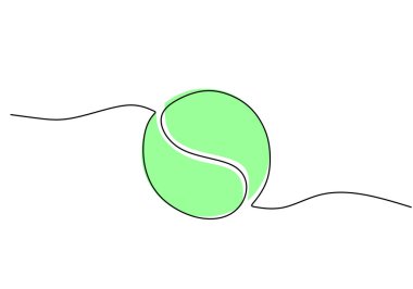 Plastik Softball One Line Çizim: Aralıksız El Çizimi Spor Teması