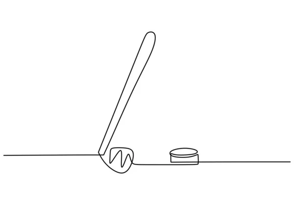 Golfová Hůl Club One Line Kresba Kontinuální Ručně Kreslené Sportovní — Stockový vektor