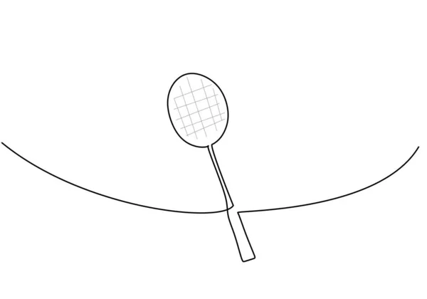 パドルボード1ライン図面 連続ハンドドロースポーツのテーマ — ストックベクタ