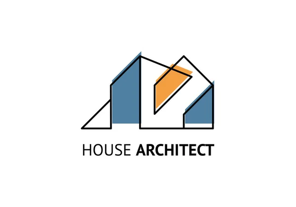 Arquitetura Modelo Design Logotipo Vector Empresa Construção Casa Marca Arquiteto —  Vetores de Stock