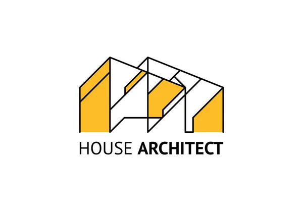 Architektur Logo Vorlage Immobilien Ikone Modernes Gebäude Linie Minimalistisches Design — Stockvektor