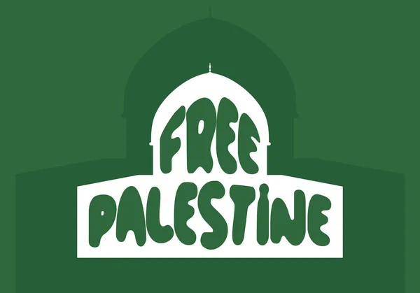Free Palestine Banner Poster Freedom Human Rights Background — Stock Vector