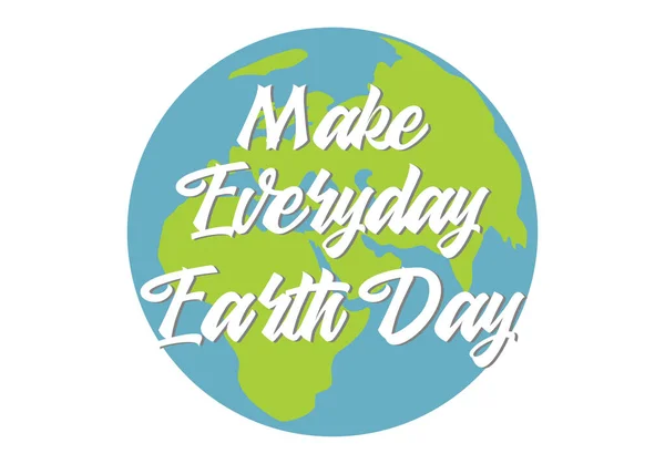 Machen Alltag Earth Day Umweltbewusstsein Banner Plakat Isoliert Auf Weißem — Stockvektor