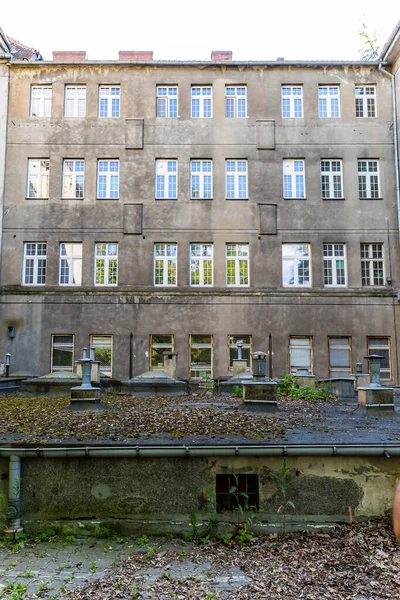 Wroclaw Pologne Juin 2022 Façade Extérieure Ruines Vieil Hôpital Lors — Photo