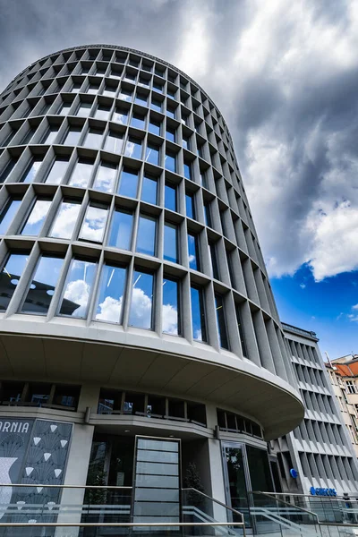 Poznan Polsko Červenec 2022 Fasáda Budovy Okraglak Obchodním Centrem Centru — Stock fotografie