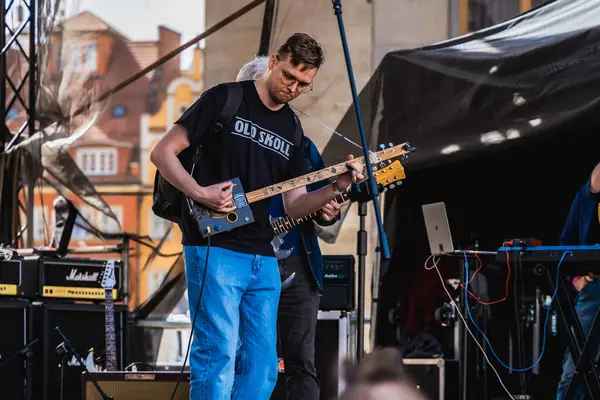 Wroclaw โปแลนด พฤษภาคม 2023 วมก ตาร ในงานเป Guitar Guinness World — ภาพถ่ายสต็อก