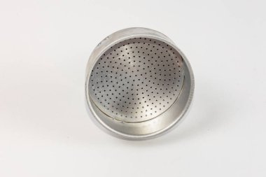 Klasik alüminyum metalik kahve demliği.