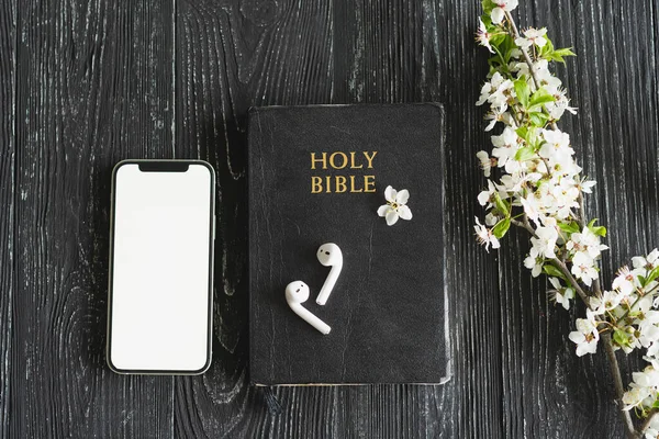 Study Bible Worship Online Concept Church Online Sunday New Normal — Stock Photo, Image