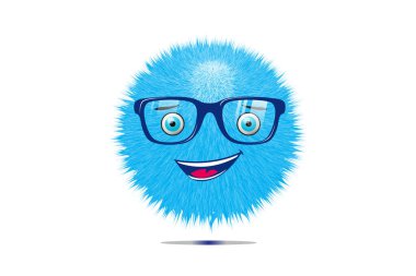 Gökyüzü Mavi Kıllı Çizgi Film Vektörü