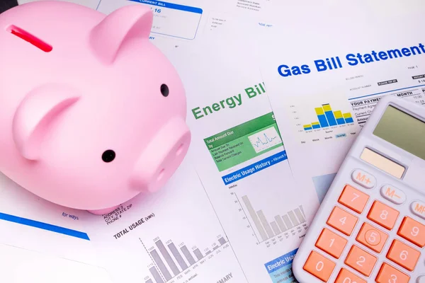 Concept of electricity prices and tax payments with energy bills
