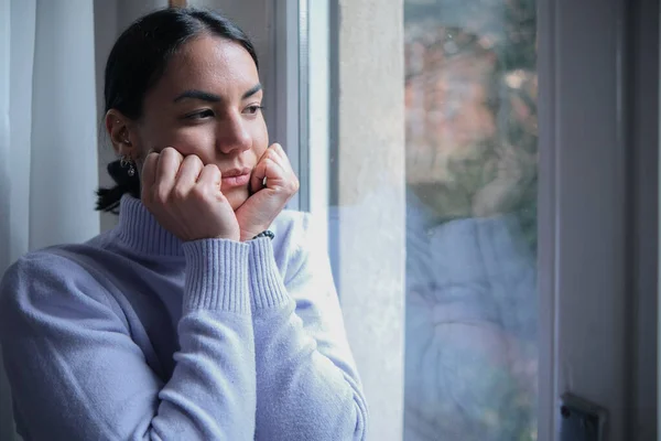 Woman Emotional Vulnerability Struggle Mental Health Challenges — Stock Photo, Image