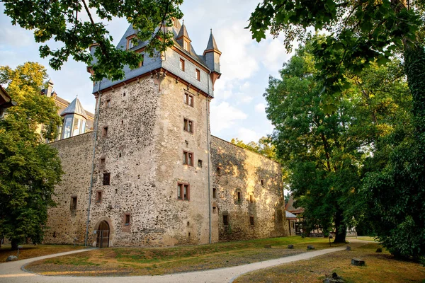 Német Mesebeli Kastély Nyári Tájban Castle Romrod Hesse Vogelsberg Németország — Stock Fotó