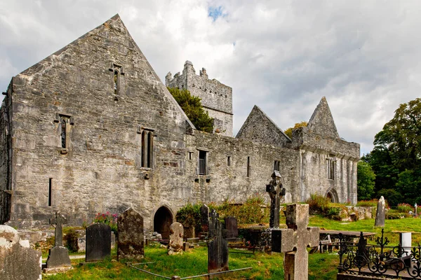 Muckross Abbey Cemetery Killarney National Park Ireland Ring Kerry — Stock Fotó