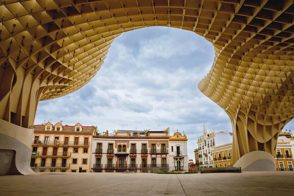 Spanya Sevilla Nın Eski Semtinde Bulunan Metropol Şemsiyesi Ahşap Yapısı — Stok fotoğraf