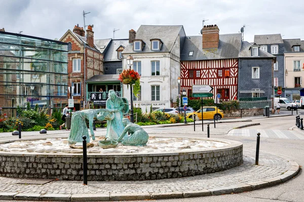 Honfleur Frankrike Augusti 2022 Utsikt Över Den Pittoreska Staden Honfleur — Stockfoto