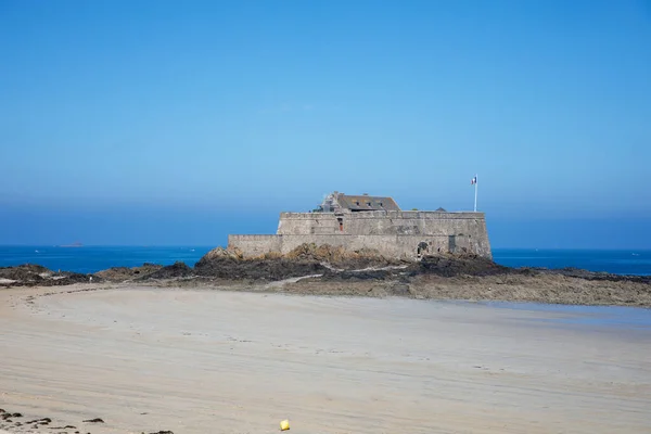 Malo Frankrike Utsikt Över Den Muromgärdade Staden Saint Malo Medeltida — Stockfoto