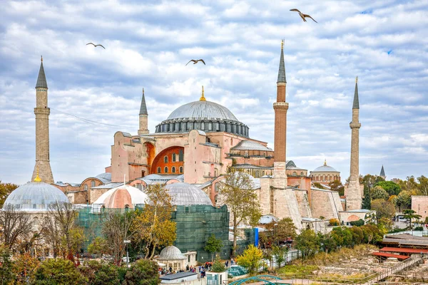 Музей Аясофья Собор Святой Софии Парке Султан Ахмет Стамбуле Турция — стоковое фото