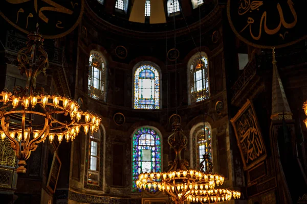 Собор Святой Софии Святой Софии Интерьер Аясофьи Стамбуле Турция Византийская — стоковое фото