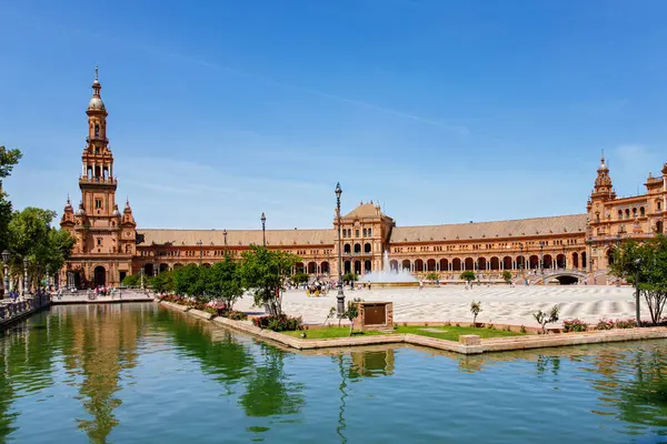 Panoramisch Uitzicht Plaza Espana Sevilla Andalusië Spanje — Stockfoto