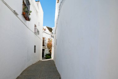 Vejer de la Frontera 'nın güzel sokakları, İspanya, Endülüs bölgesi, Costa de la Luz, Cadiz bölgesi, Beyaz Towns, İber Yarımadası, Eski kasaba. Ruta de los Pueblos Blancos.