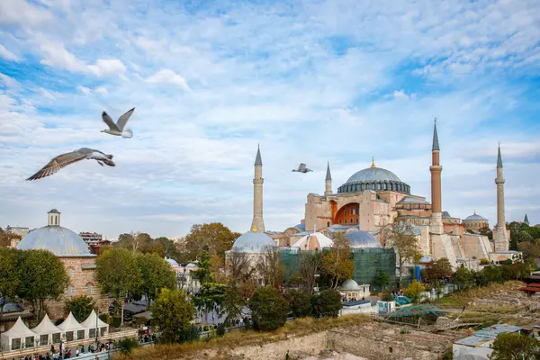 Ayasofya Museum Hagia Sophia Sultan Ahmet Parku Istanbulu Turecko Krásném — Stock fotografie