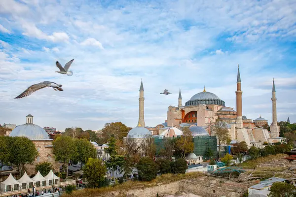 Ayasofya Museum Hagia Sophia Sultan Ahmet Park Istanbul Türkei Einem lizenzfreie Stockbilder