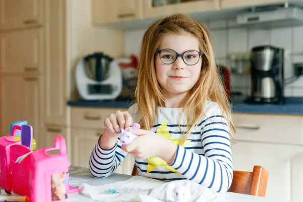 Little Girl Playing Sensory Water Toys Sensory Development Experiences Montessori Royalty Free Stock Images