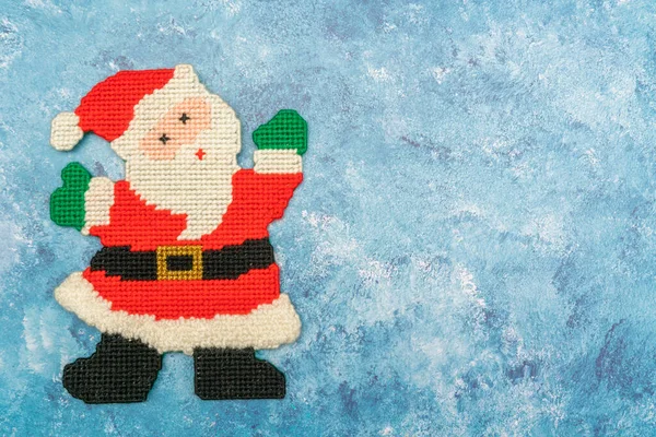 Santa Claus Made Wool Merry Christmas — Stock Photo, Image