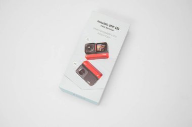 Bogota Kolombiya, Temmuz 2022, Insta360 One RS, 360 Modüler Kamera 4K HDR, Gopro 'dan daha iyi