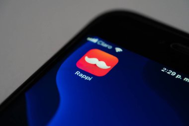 Üzerinde logo olan Rappi logosu, Rappi Uygulaması..
