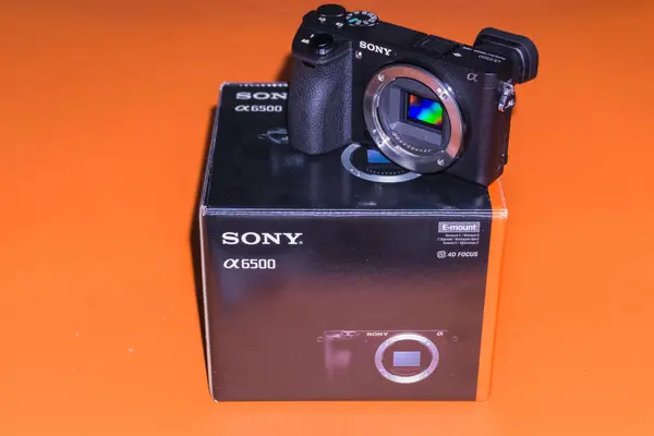 カメラ Sony Alpha A6500ミラーレス — ストック写真