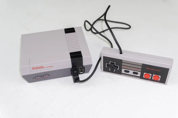 Nintendo Nes Classic Edition Spelkonsol Stockbild