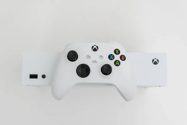 Xbox Series Console Jeux Vidéo Blanche Fabriquée Par Microsoft Nouvelle — Photo