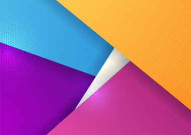 Geometrik şekilli soyut renkli arkaplan pankartı