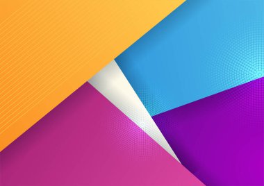 Geometrik şekilli soyut renkli arkaplan pankartı