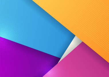 Geometrik şekilli soyut renkli arkaplan pankartı