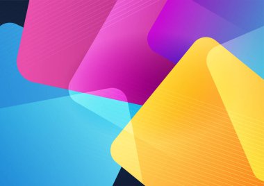 Geometrik şekilli soyut renkli arkaplan pankartı