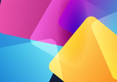 Geometrik şekilli soyut renkli arkaplan pankartı