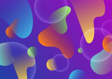 Geometrik şekilli soyut renkli arkaplan pankartı