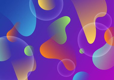 Geometrik şekilli soyut renkli arkaplan pankartı