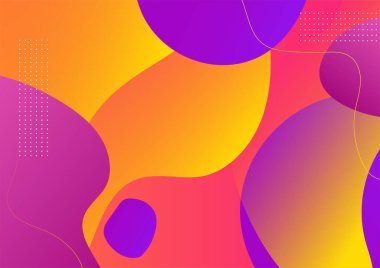 Modern gradyan soyut geometrik canlı renkli arkaplan pankartı