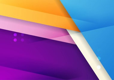 Geometrik şekilli soyut renkli arkaplan pankartı