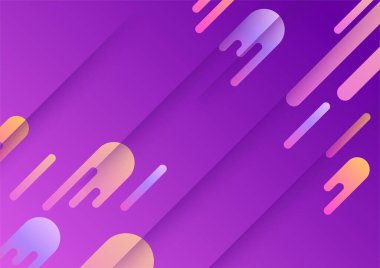 Modern mavi mor turuncu ve yeşil eğimli geometrik arkaplan