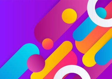 Modern gradyan soyut geometrik canlı renkli arkaplan pankartı