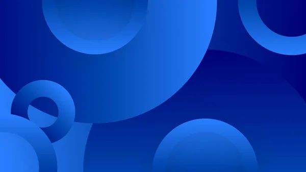 Fondo Abstracto Azul Círculo Geométrico Concepto Capa Ondulada — Vector de stock