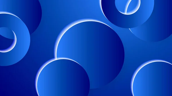 Fondo Azul Con Elemento Moderno Espiral Onda Abstracta Para Banner — Vector de stock