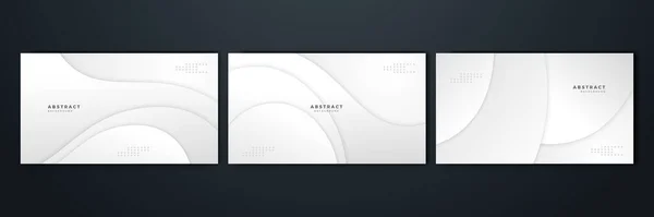 Abstrakt Background Set Presentation Design Social Media Cover Technology Banner — Stockový vektor